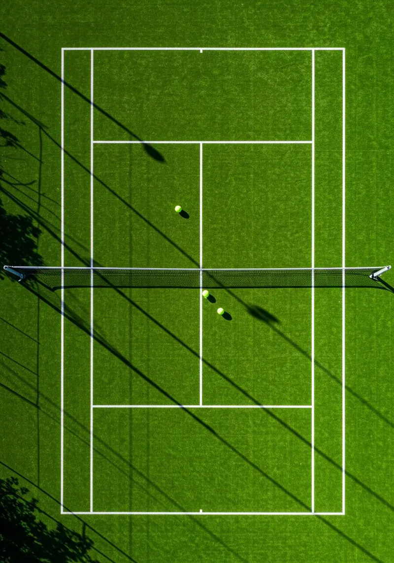 Suni çim yüzeyli tenis kortu